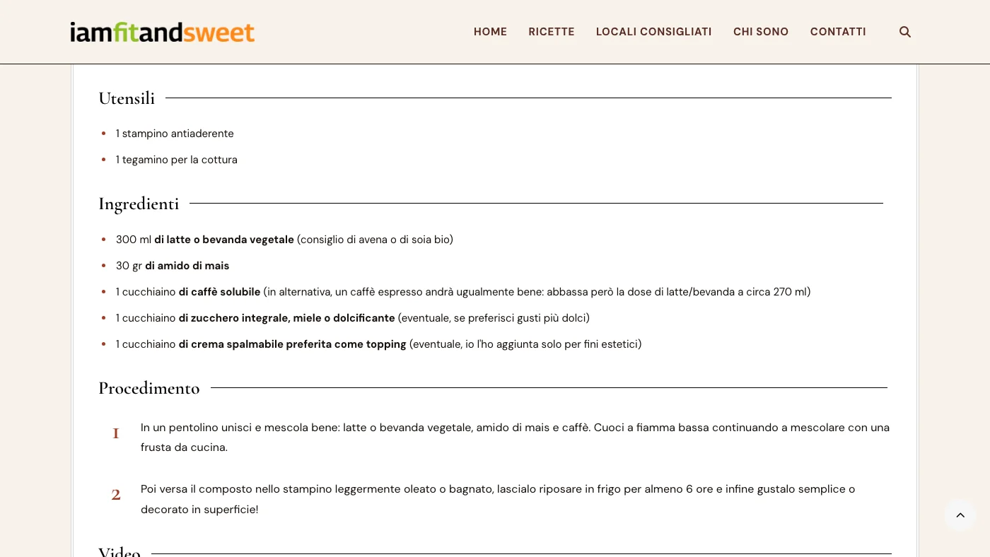 Utensili, ingredienti e procedimento