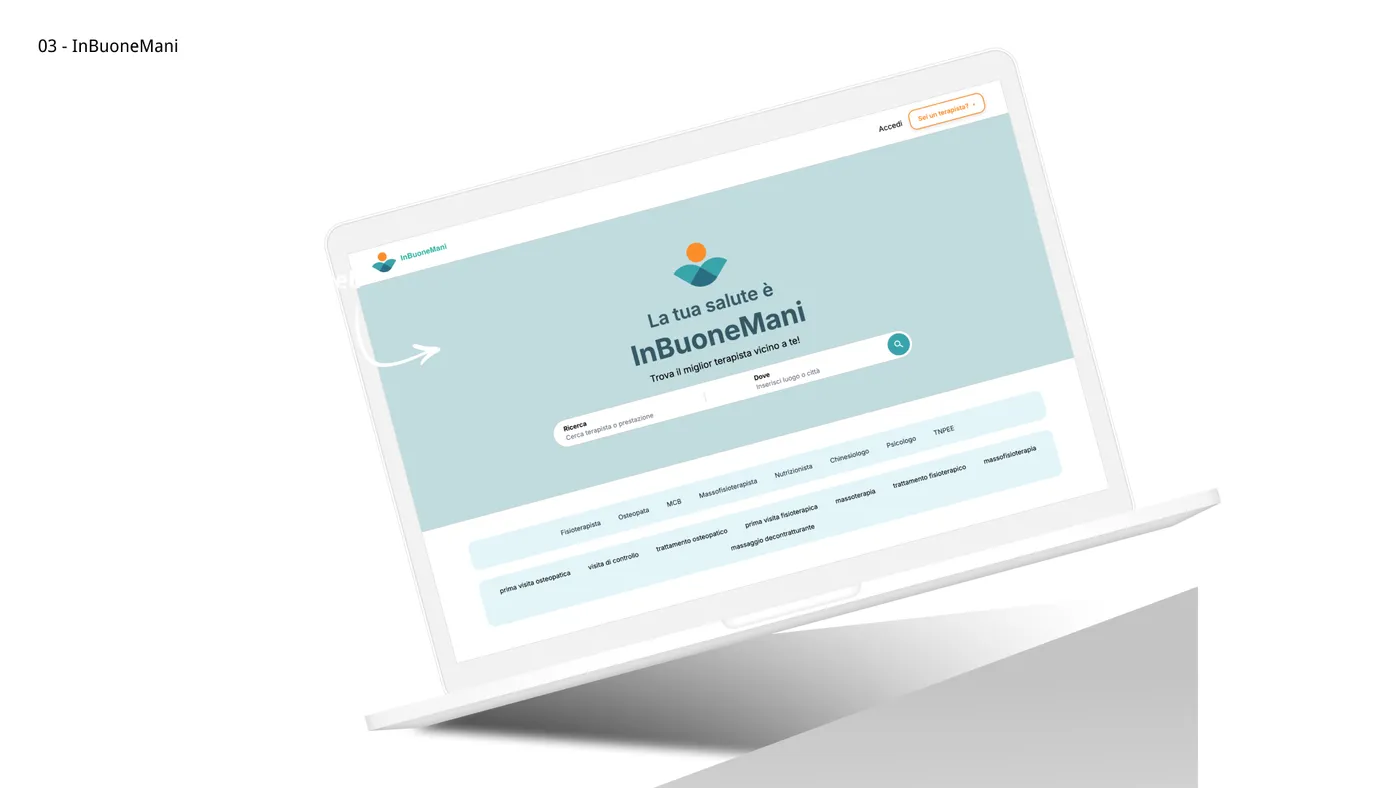 La piattaforma web: si cerca per prestazione e per luogo