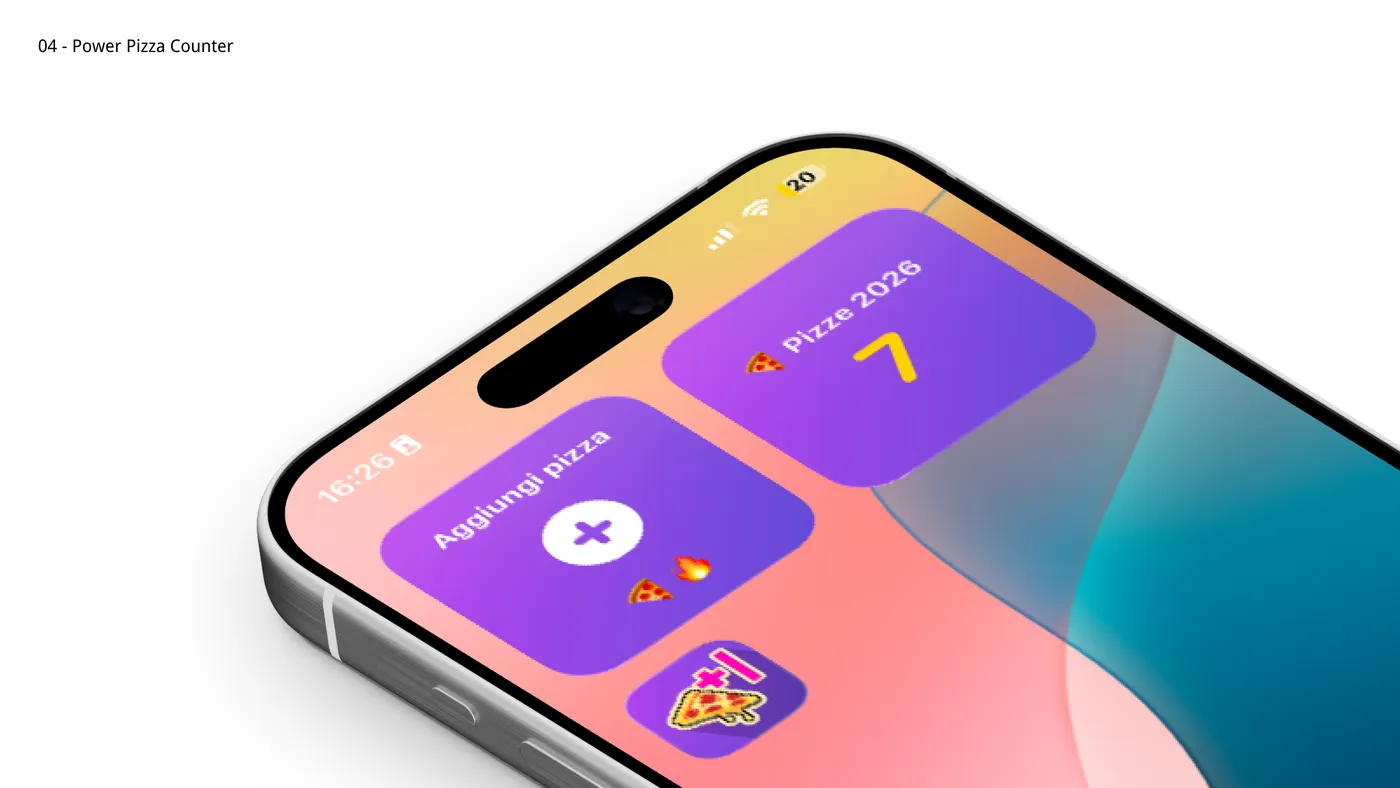 Il widget in home screen: il conteggio si aggiorna senza aprire l'app