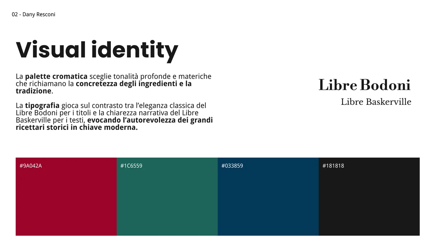 Palette e tipografia