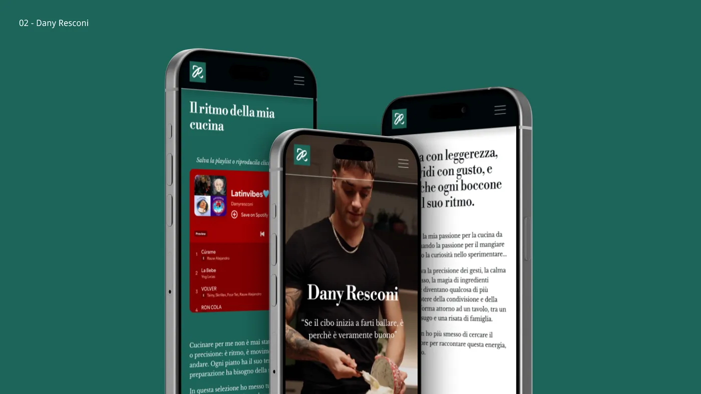Su mobile: playlist, hero, racconto